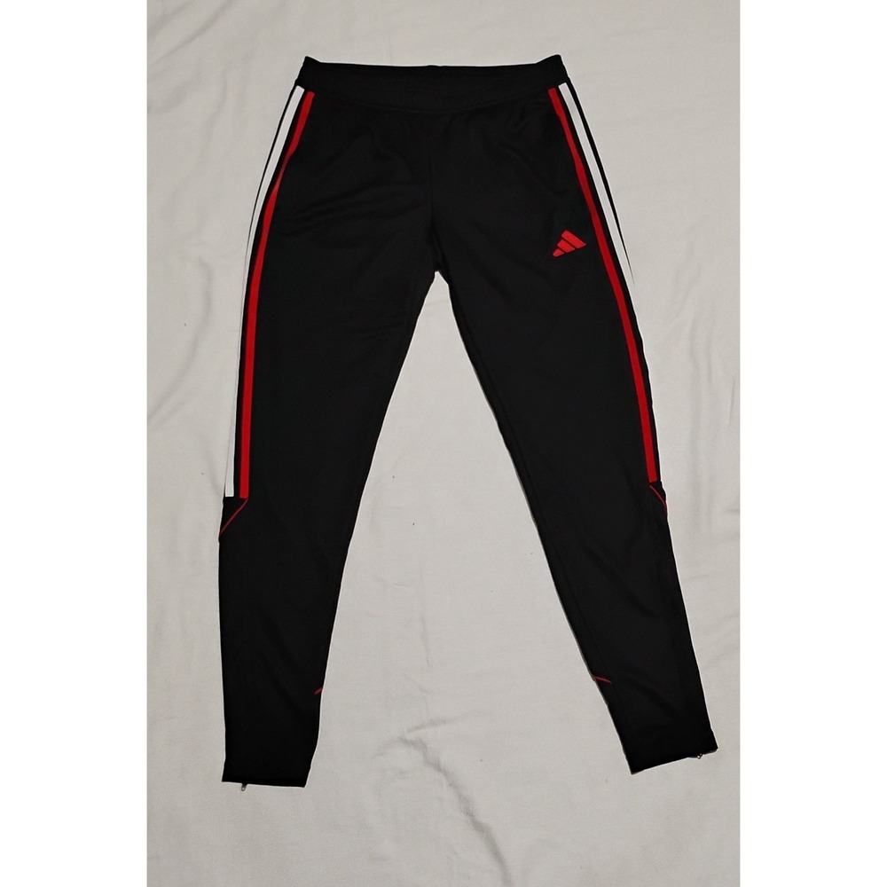 adidas Tiro 23 Soccer Training Pants Women S Black Red Track Athletic Ankle Zips